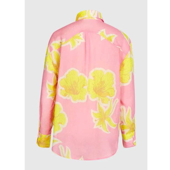 The Wolf Gang Floral Linen Button-Down Shirt - Picture 9 of 9